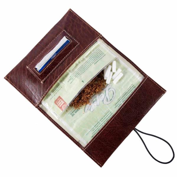 ALPENLEDER | Tabaktasche MERLIN (brandy) CG6072-b
