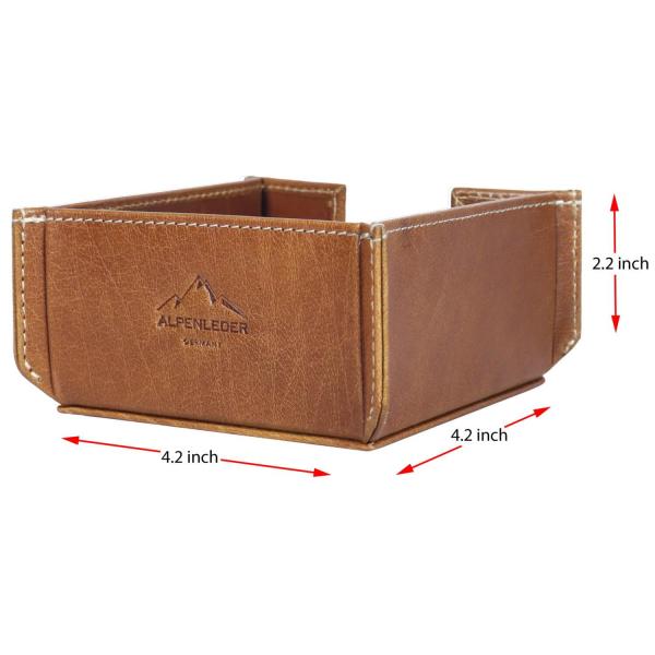 ALPENLEDER | Notizzettelspender PACKERL (cognac) CG6076-c