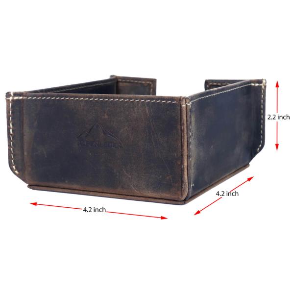 ALPENLEDER | Notizzettelspender PACKERL (old havanna) CG6076-oh