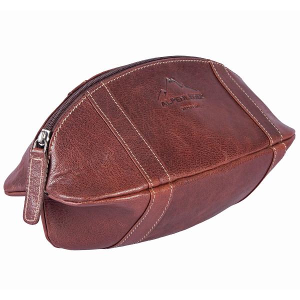 ALPENLEDER | Kulturtasche RUGBY (brandy) CG6058-b