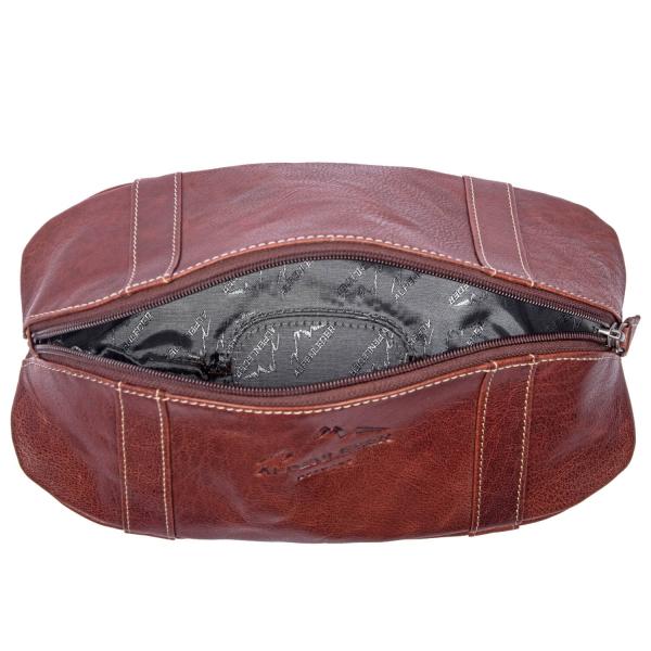 ALPENLEDER | Kulturtasche RUGBY (brandy) CG6058-b