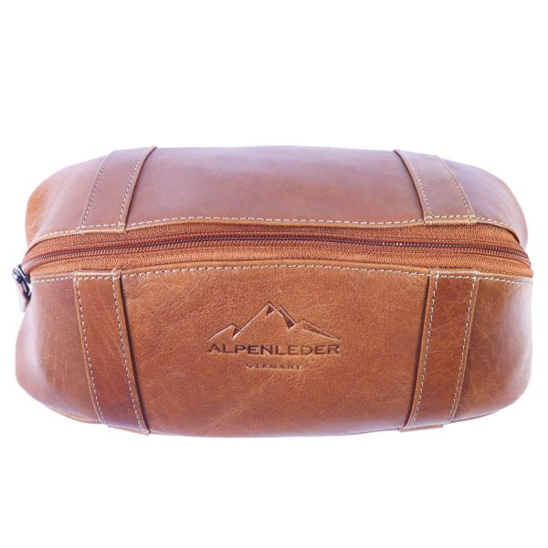 ALPENLEDER | Kulturtasche RUGBY (cognac) CG6058-c