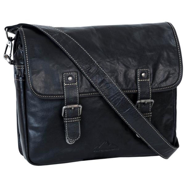 ALPENLEDER | Messenger Bag TOURER (ebenholz) CG6068-e