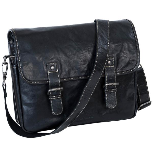 ALPENLEDER | Messenger Bag TOURER (ebenholz) CG6068-e