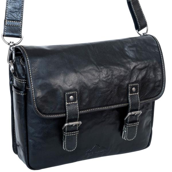 ALPENLEDER | Messenger Bag TOURER (ebenholz) CG6068-e