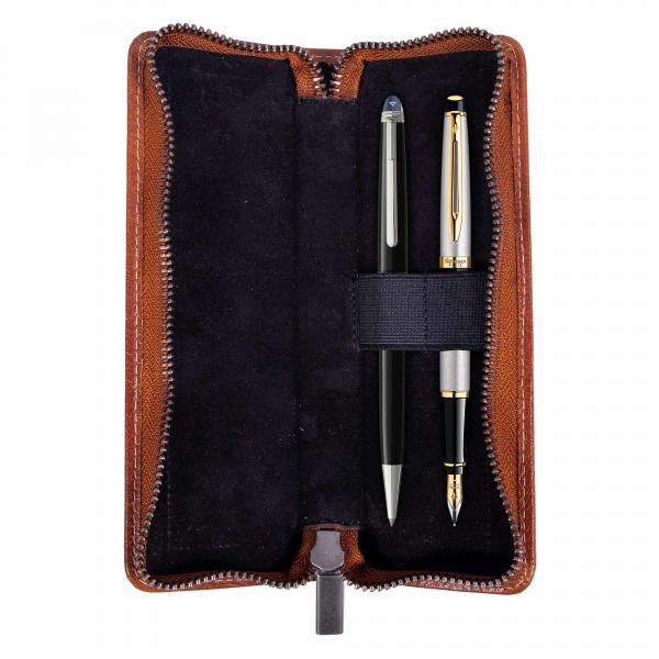 ALPENLEDER | Stifteetui ZWOA cognac (CG8084-c)