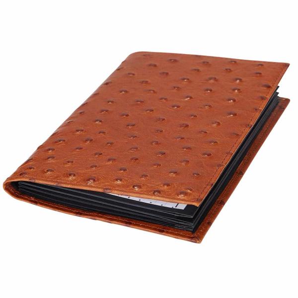 Ron McLaine Taschenkalender 2025 EASYfolder Set FLORENZ Rindleder Straußprägung