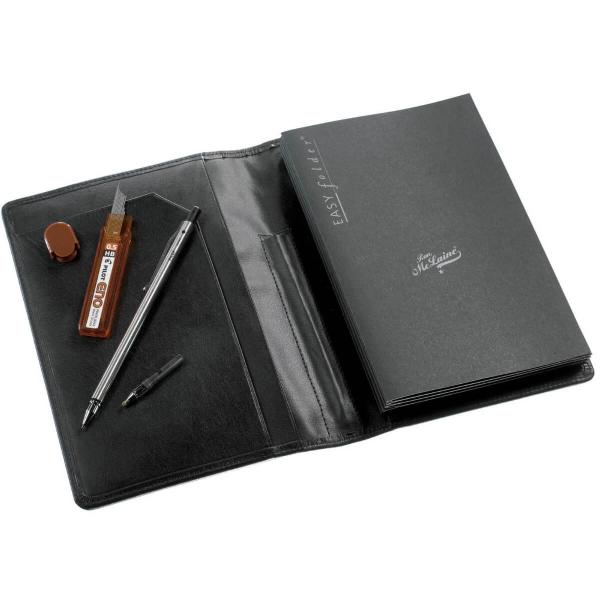 Ron McLaine Taschenkalender 2024 EASYfolder Set GENUA Leder schwarz