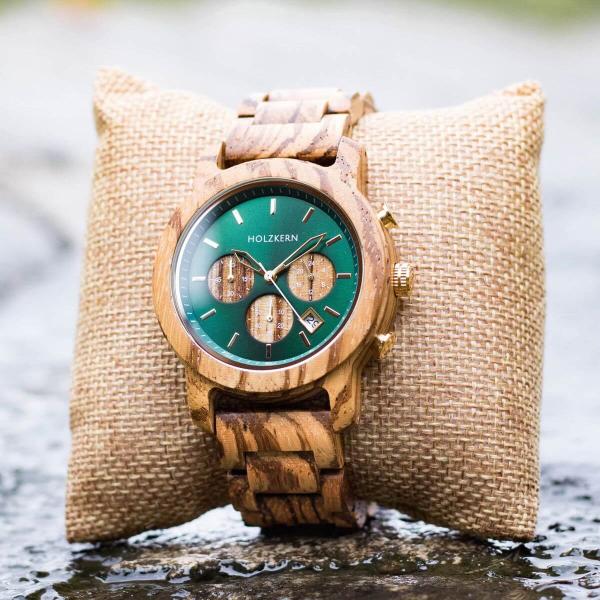 HOLZKERN Blätterdach Waldlauf Herren Chronograph