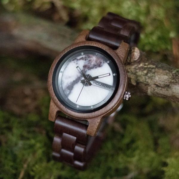 HOLZKERN Damen Holzarmbanduhr Gipfelstürmer Denali