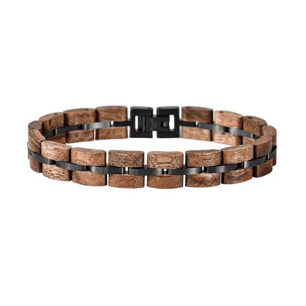 HOLZKERN Armband Fantasia Akazienholz Grau