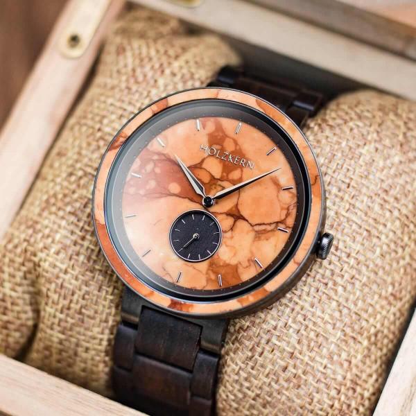 HOLZKERN Fire Limited Edition Herren Holzarmbanduhr