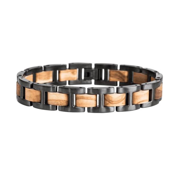 HOLZKERN Armband Acoustic Olivenholz Grau