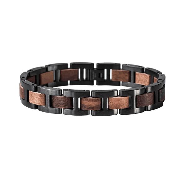 HOLZKERN Armband Acoustic Walnussholz Grau