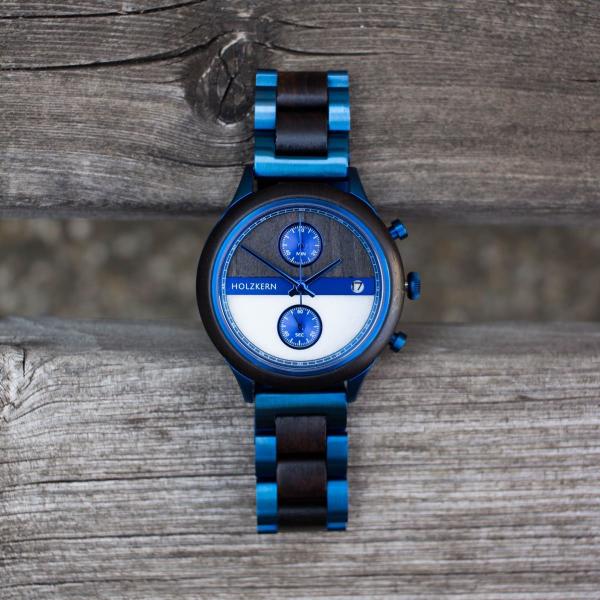 HOLZKERN Herren Holzarmbanduhr Highline Bixby