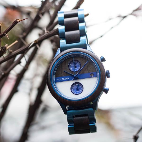 HOLZKERN Herren Holzarmbanduhr Highline Bixby