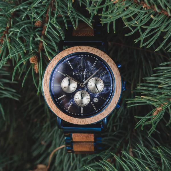 HOLZKERN Kilauea Volcano Herren Chronograph