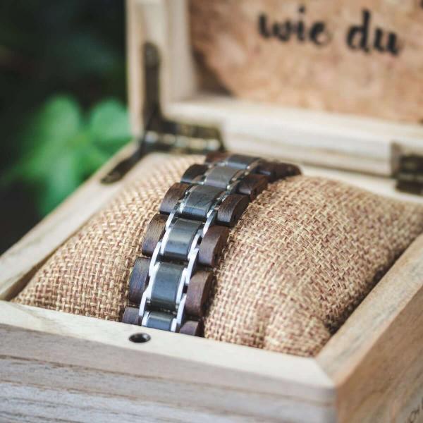 HOLZKERN Armband Largo Leadwood Marmor