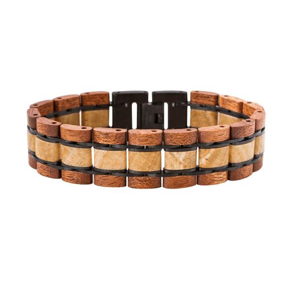 HOLZKERN Armband Largo Mahagoniholz Marmor