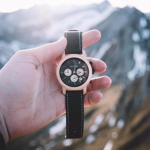 HOLZKERN Lichtung Waldlauf Herren Chronograph (schwarz)