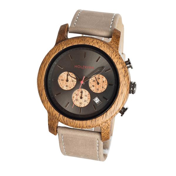 HOLZKERN Lichtung Waldlauf Herren Chronograph (grau)