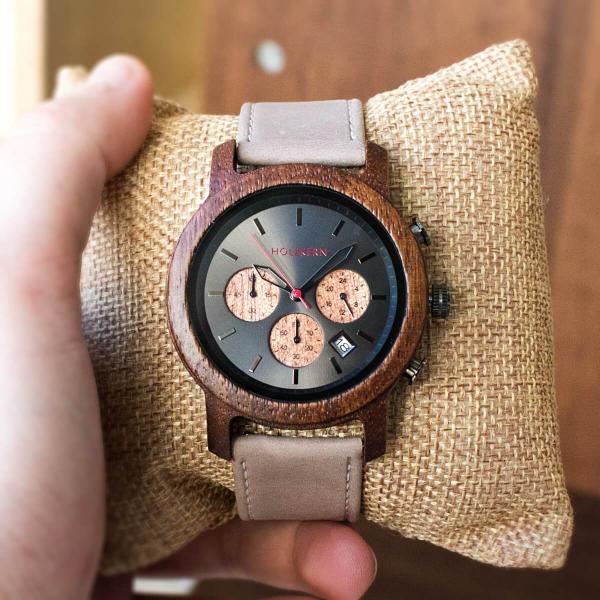 HOLZKERN Lichtung Waldlauf Herren Chronograph (grau)