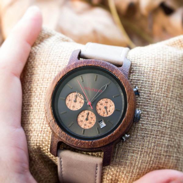 HOLZKERN Lichtung Waldlauf Herren Chronograph (grau)