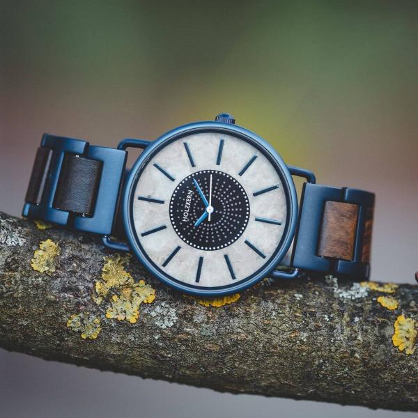 HOLZKERN Midnight Sun Sundance Solar Damen Herren Holzarmbanduhr
