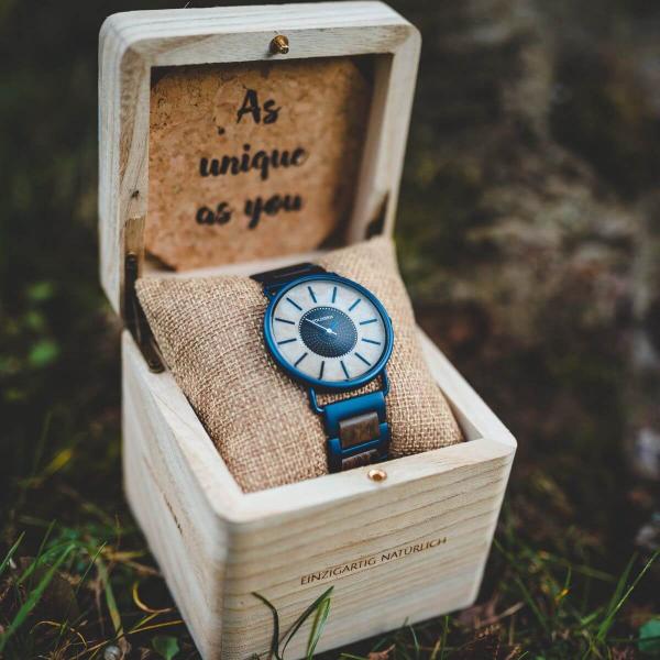 HOLZKERN Midnight Sun Sundance Solar Damen Herren Holzarmbanduhr