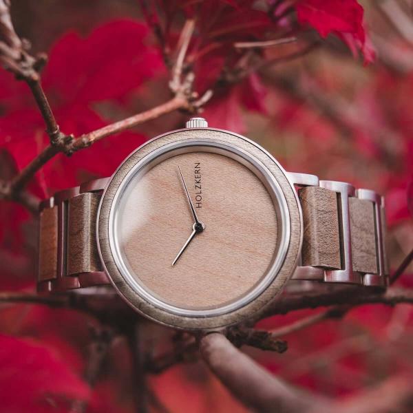 HOLZKERN Pioneer Orbit Damen Herren Holzarmbanduhr