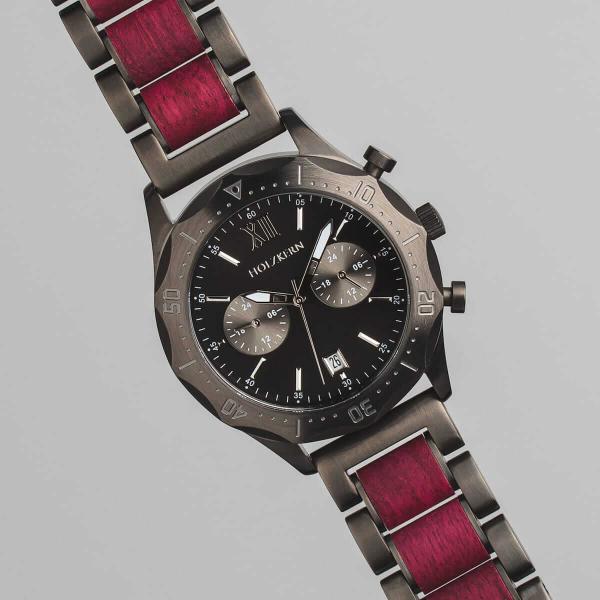 HOLZKERN Red Kite Prey Herren Chronograph