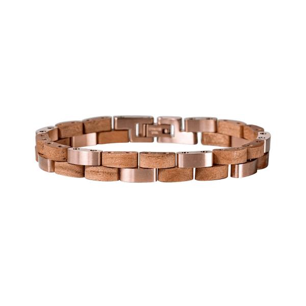 HOLZKERN Armband Rondo Kirschholz Roségold