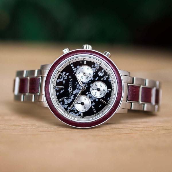 HOLZKERN Schneesturm Horizont Damen Chronograph