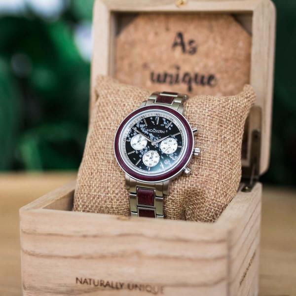 HOLZKERN Schneesturm Horizont Damen Chronograph