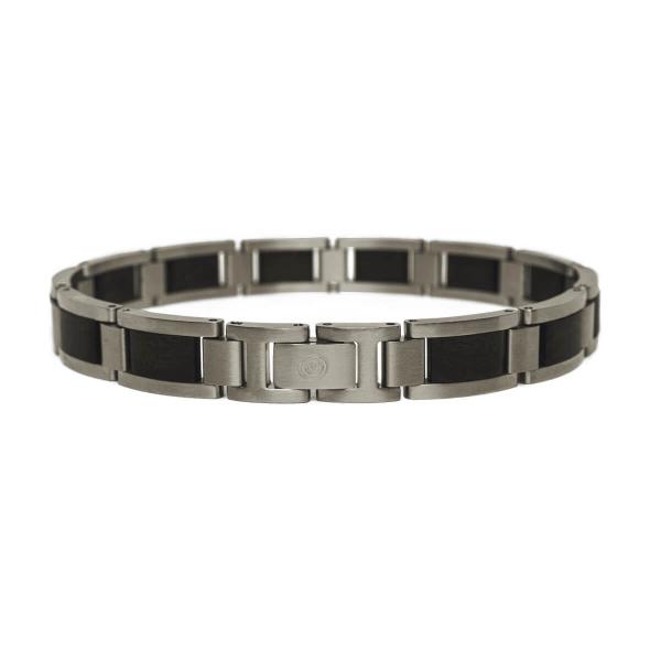 HOLZKERN Armband Bandlet Symphonie Leadwood Silber