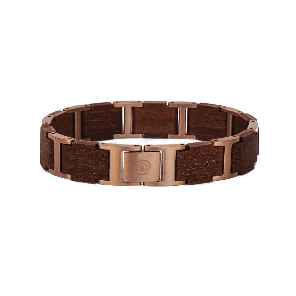 HOLZKERN Bandlet Armband Unisono Padoukholz Roségold