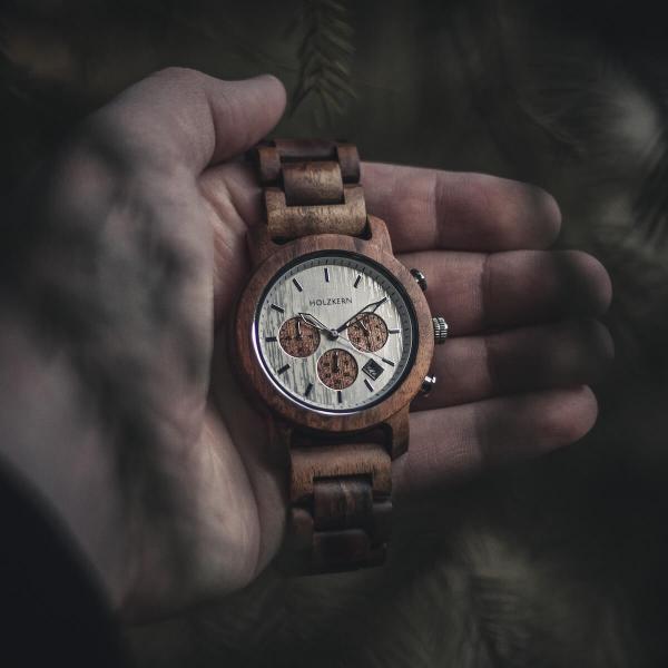 HOLZKERN Waldrand Waldlauf Herren Chronograph