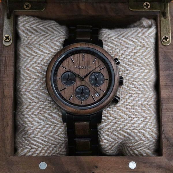 HOLZKERN Wolkennacht Horizont Damen Chronograph