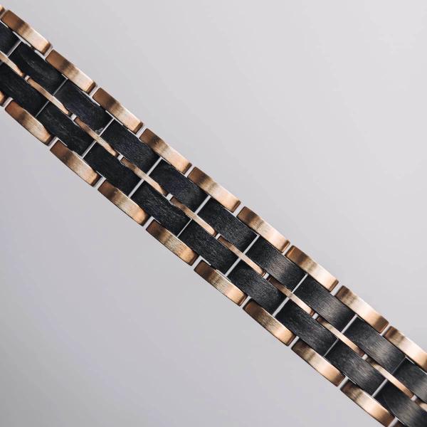 HOLZKERN | Kanon (Ahornholz schwarz / Edelstahl gold )