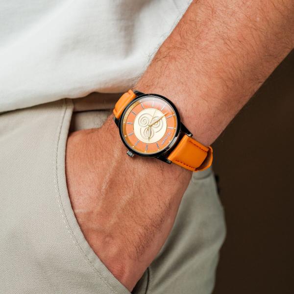 HOLZKERN | Avatar Air Nomads Damen Armbanduhr (Ahornholz / Orange)