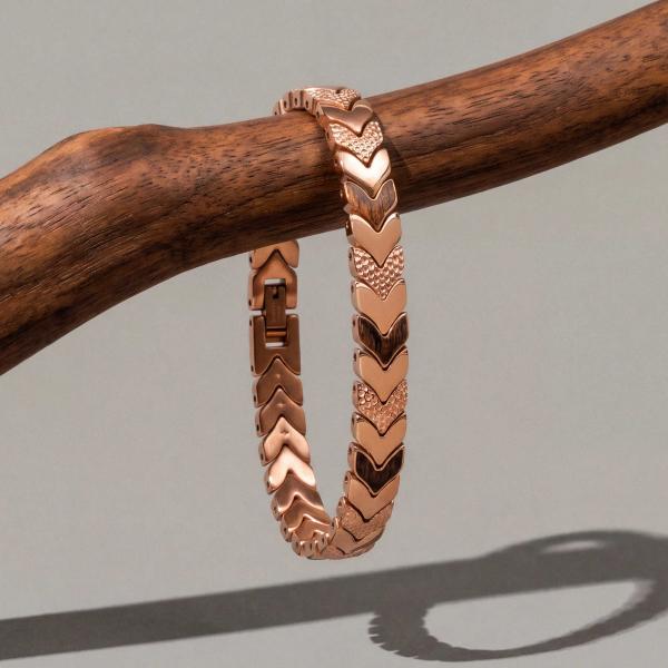 HOLZKERN | Armband Bandlett Alula (Walnuss / Roségold)