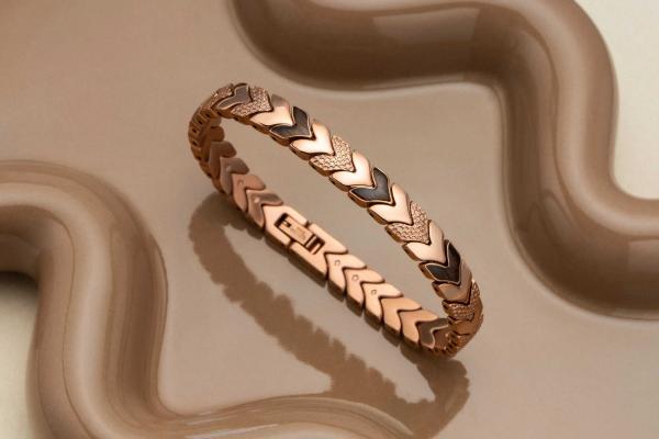 HOLZKERN | Armband Bandlett Alula (Walnuss / Roségold)