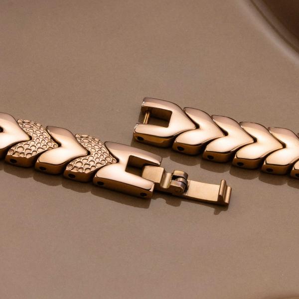 HOLZKERN | Armband Bandlett Alula (Walnuss / Roségold)