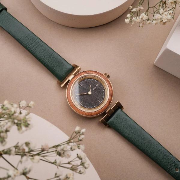HOLZKERN Amelia Compass Damen Holzarmbanduhr