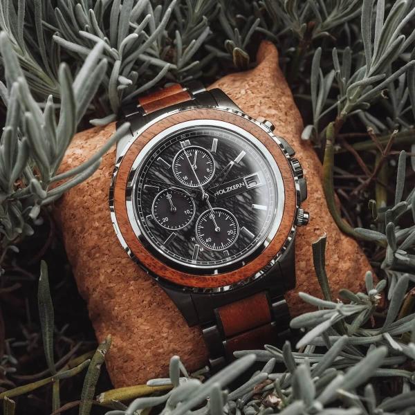 HOLZKERN | Angkor Sundown Herren Solar Chronograph