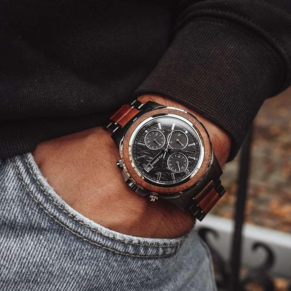 HOLZKERN | Angkor Sundown Herren Solar Chronograph