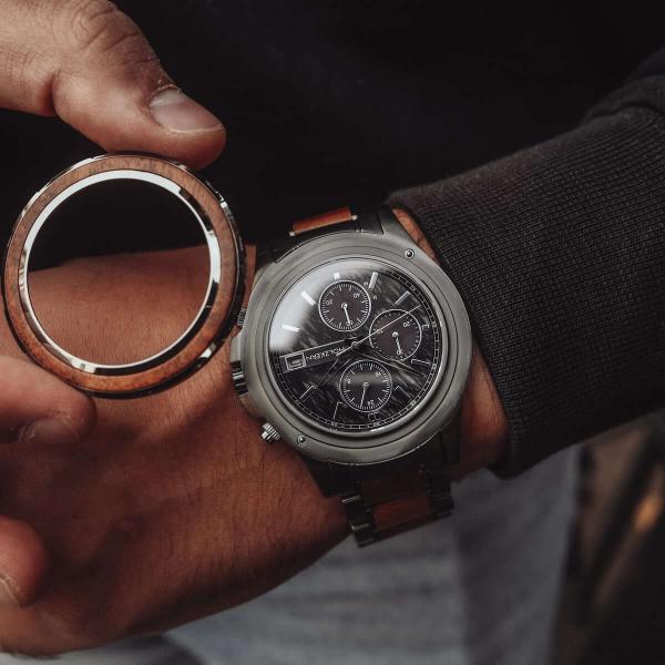 HOLZKERN | Angkor Sundown Herren Solar Chronograph