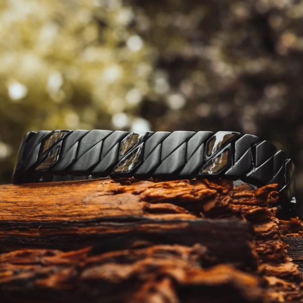 HOLZKERN | Armband Bandlett Bariton (Ahorn / Schwarz)