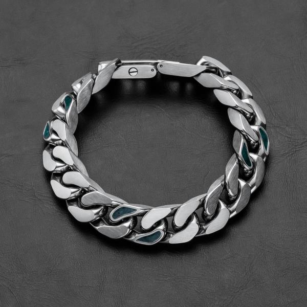 Preview: HOLZKERN | Armband Bandlett Bodyguards (Türkisstein / Silber)