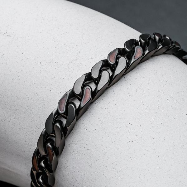 HOLZKERN | Armband Bandlett Bodyguards (Walnussholz / Dunkelgrau)